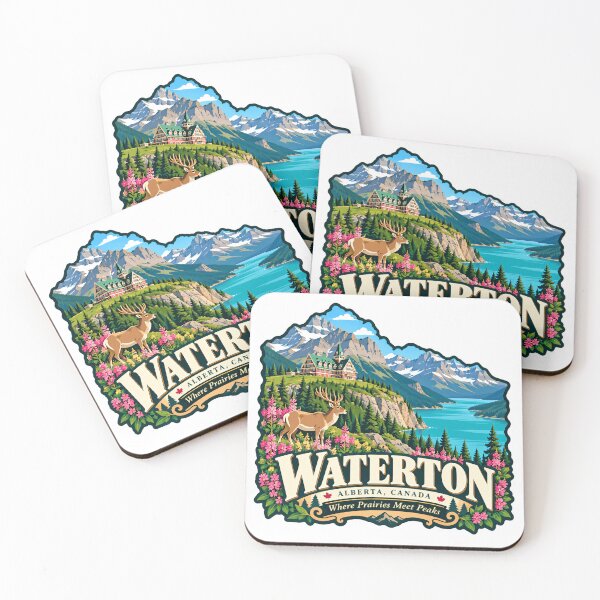 Item preview, Waterton Alberta, Canada Where Prairies Meet Peaks National Park Travel designed and sold by Simsimah26Parks.