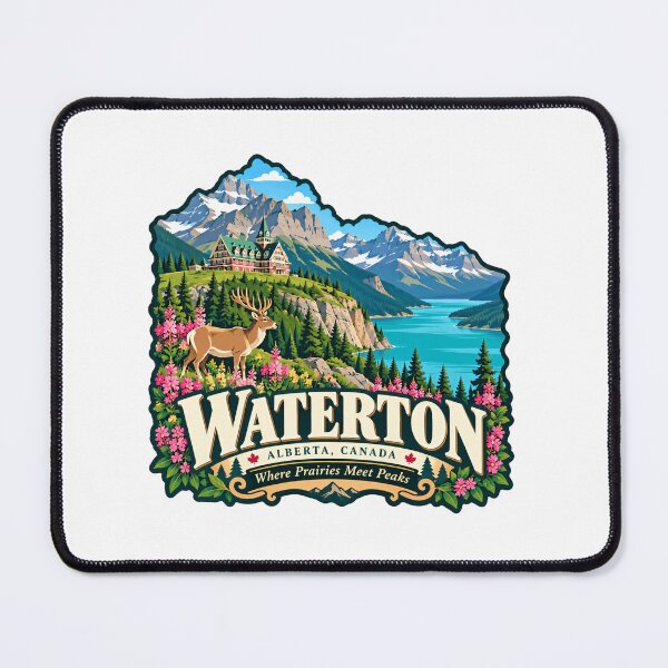 Item preview, Waterton Alberta, Canada Where Prairies Meet Peaks National Park Travel designed and sold by Simsimah26Parks.