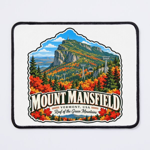 Item preview, Mount Mansfield Vermont USA Roof Of The Green Mountains Travel Souvenir designed and sold by NightGlyph.