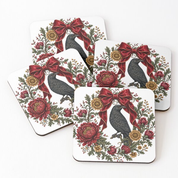 Item preview, Crow and Vibrant Boho Floral Wreath With Coquette Bow   designed and sold by DrewRomeoCo.