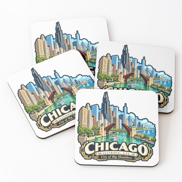 Item preview, Chicago Illinois USA City Of Big Shoulders Travel Souvenir Local Resident designed and sold by Simsimah26Parks.