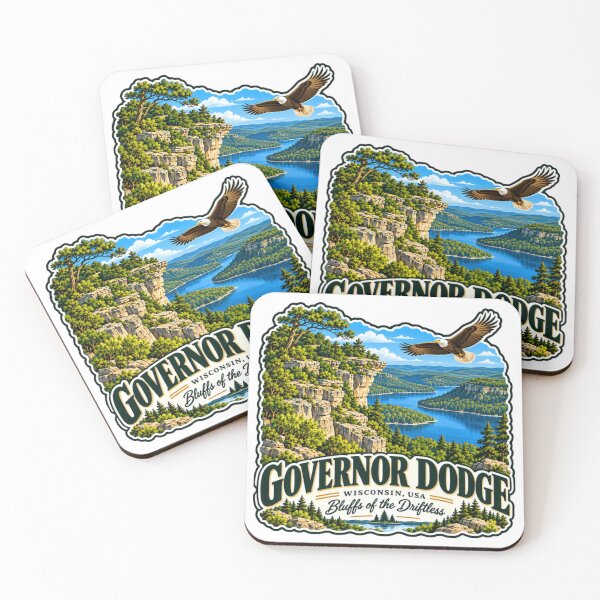 Item preview, Governor Dodge Wisconsin USA Bluffs Of The Driftless State Park Outdoors Travel designed and sold by NightGlyph.