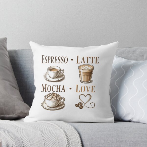 Item preview, Espresso Latte Mocha Love Coffee Lover Barista Drinker designed and sold by SkeletonsDanger.