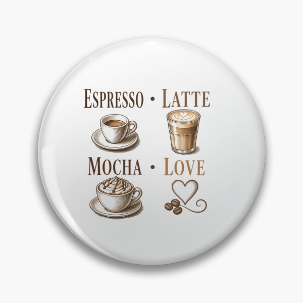 Item preview, Espresso Latte Mocha Love Coffee Lover Barista Drinker designed and sold by SkeletonsDanger.