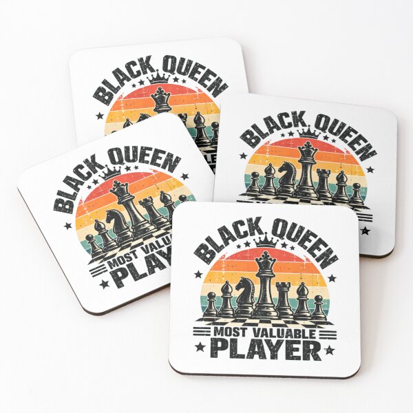 Item preview, Black Queen Most Valuable Player Chess Game Enthusiast designed and sold by SkeletonsDanger.