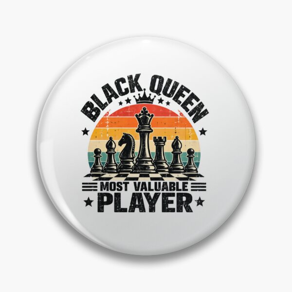 Item preview, Black Queen Most Valuable Player Chess Game Enthusiast designed and sold by SkeletonsDanger.