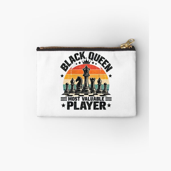 Item preview, Black Queen Most Valuable Player Chess Game Enthusiast designed and sold by SkeletonsDanger.