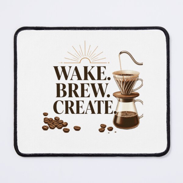 Item preview, Wake Brew Create Coffee Lover Creative Morning Routine designed and sold by SkeletonsDanger.