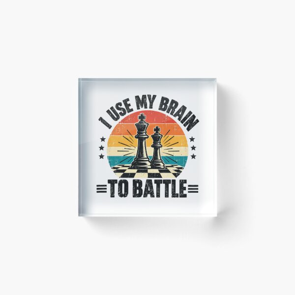 Item preview, I Use My Brain To Battle Chess Player Strategy Game designed and sold by SkeletonsDanger.