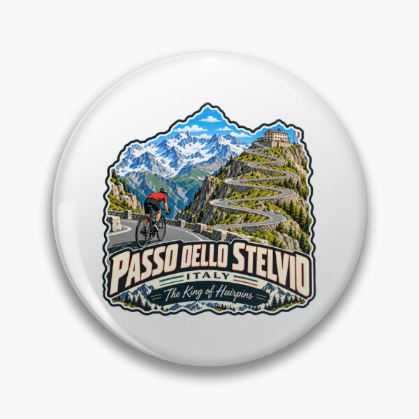 Item preview, Passo Dello Stelvio Italy The King Of Hairpins Cyclist Road Biker Italian Alps Cycling Climb designed and sold by JonesFlora2025.