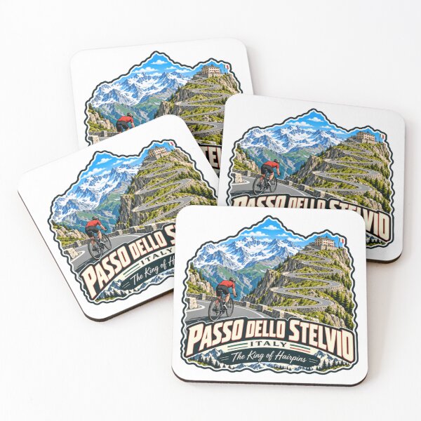 Item preview, Passo Dello Stelvio Italia El rey de las curvas cerradas Ciclista de carretera Alpes italianos Ascenso en bicicleta designed and sold by JonesFlora2025.