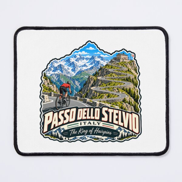 Item preview, Passo Dello Stelvio Italy The King Of Hairpins Cyclist Road Biker Italian Alps Cycling Climb designed and sold by JonesFlora2025.