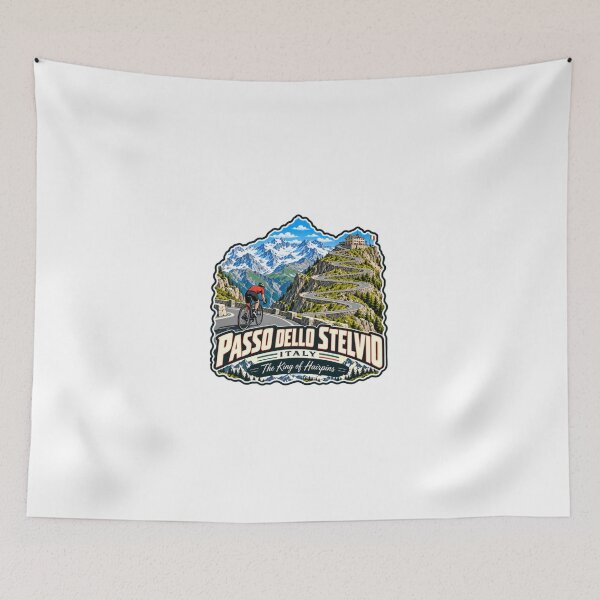Item preview, Passo Dello Stelvio Italy The King Of Hairpins Cyclist Road Biker Italian Alps Cycling Climb designed and sold by JonesFlora2025.