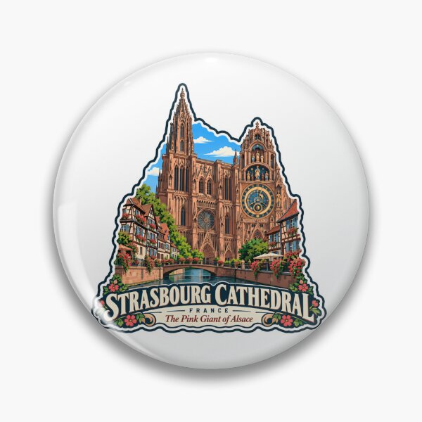 Item preview, Strasbourg Cathedral France The Pink Giant Of Alsace European Travel Landmark Souvenir designed and sold by Simsimah26Parks.