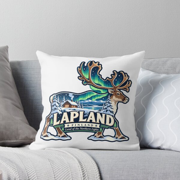 Item preview, Lapland Finland Land Of The Northern Lights Reindeer Travel Souvenir designed and sold by Simsimah26Parks.