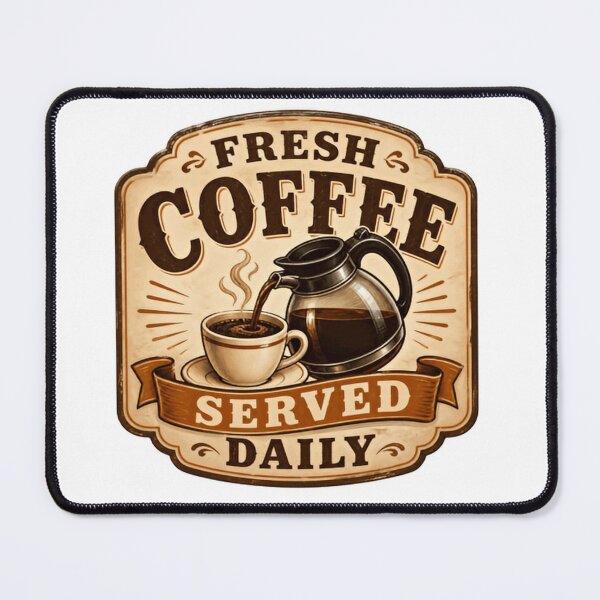 Item preview, Fresh Coffee Served Daily Coffee Lover Barista Coffee Shop designed and sold by HumansStuck12.