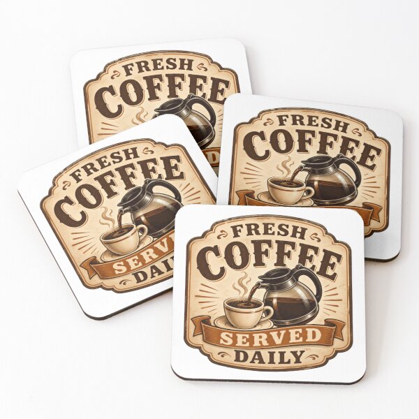 Item preview, Fresh Coffee Served Daily Coffee Lover Barista Coffee Shop designed and sold by HumansStuck12.
