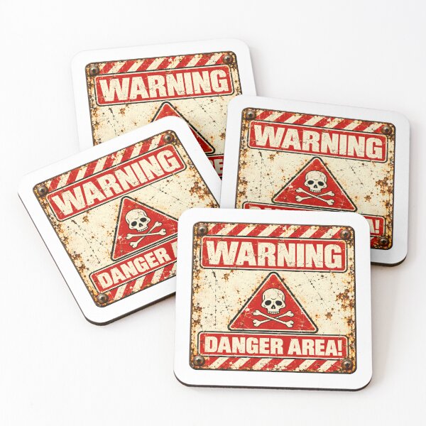 Item preview, Warning Danger Area Skull Crossbones Sign designed and sold by SkeletonsDanger.