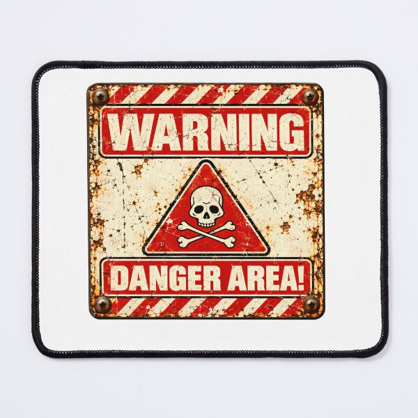 Item preview, Warning Danger Area Skull Crossbones Sign designed and sold by SkeletonsDanger.