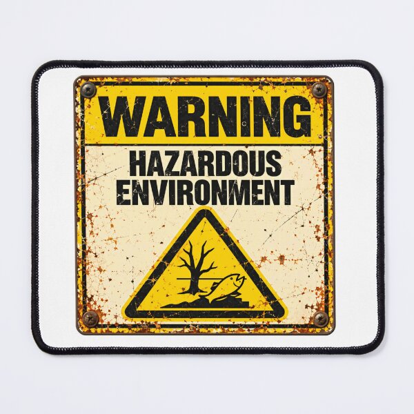 Item preview, Warning Hazardous Environment Pollution Awareness Activist designed and sold by HumansStuck12.