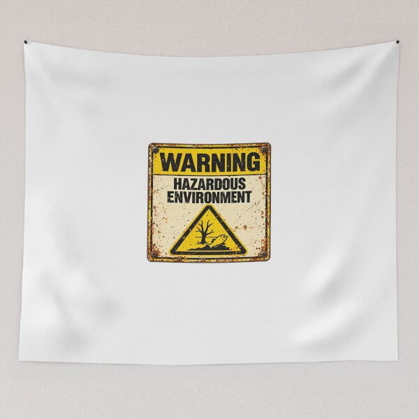 Item preview, Warning Hazardous Environment Pollution Awareness Activist designed and sold by HumansStuck12.