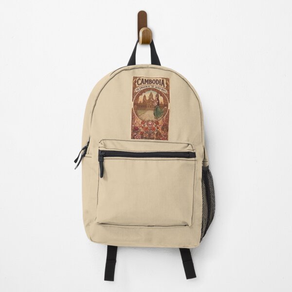 Item preview, Vintage Cambodia Travel Poster – Historical Fine Art Illustration designed and sold by The Philatelist Studio.
