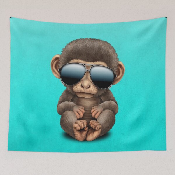 Item preview, Cute Baby Monkey Wearing Sunglasses designed and sold by JeffBartels.