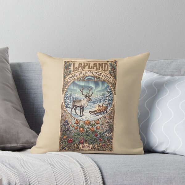 Item preview, Vintage Lapland Travel Poster – Historical Fine Art Illustration designed and sold by The Philatelist Studio.