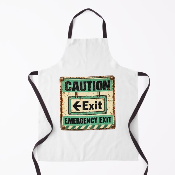 Item preview, Caution Exit Emergency Exit Vintage Warning Sign Decor designed and sold by HumansStuck12.
