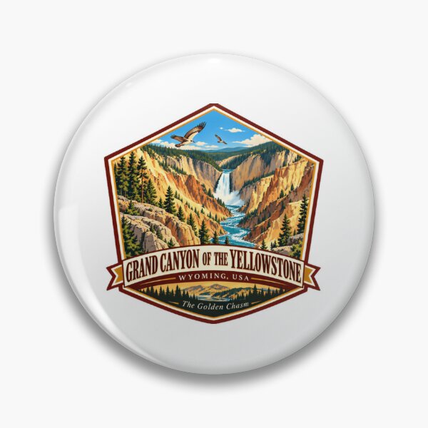 Item preview, Grand Canyon Of The Yellowstone Wyoming USA The Golden Chasm National Park Travel Souvenir designed and sold by JonesFlora2025.