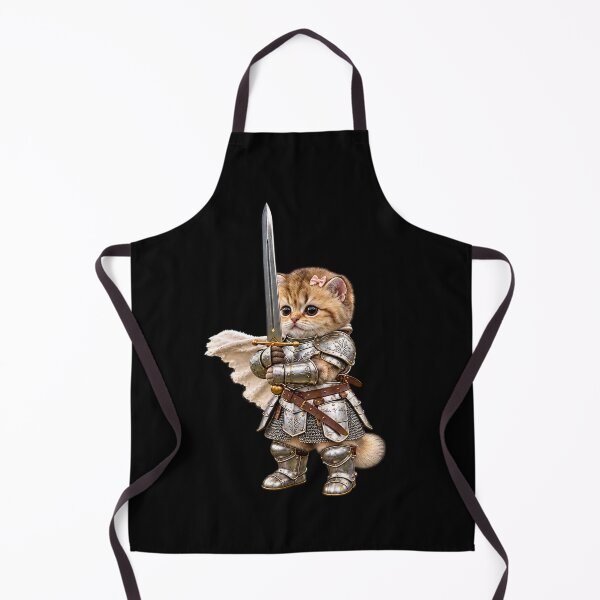 Item preview, Kitten Knight with Sword and Pink Bow designed and sold by GalenoHenley.