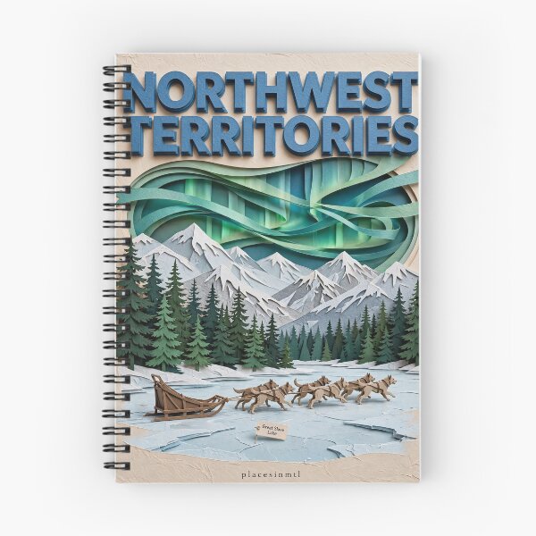 Item preview, Northwest Territories Travel Poster, NWT Wall Art, Northern Lights Print, Aurora Gift Idea designed and sold by placesinmtl.