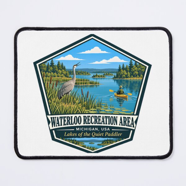 Item preview, Waterloo Recreation Area Michigan Usa Lakes Of The Quiet Paddler Kayaking Outdoors designed and sold by NightGlyph.