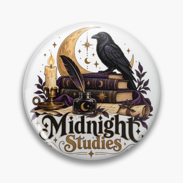 Item preview, Midnight Studies Dark Academia Raven Gothic Vintage Books Moon Aesthetic designed and sold by Sanika arts .