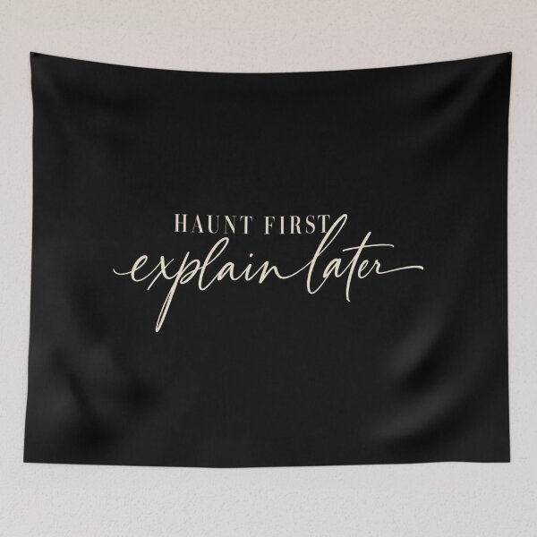Item preview, Haunt First Explain Later Minimal Funny Halloween Tee designed and sold by PhylonBoxx.