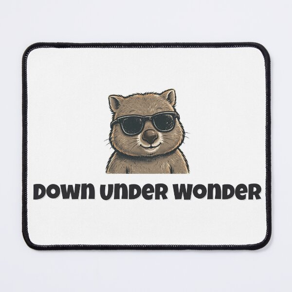 Item preview, Down Under Wonder Funny Wombat Pun designed and sold by Wild Shades.