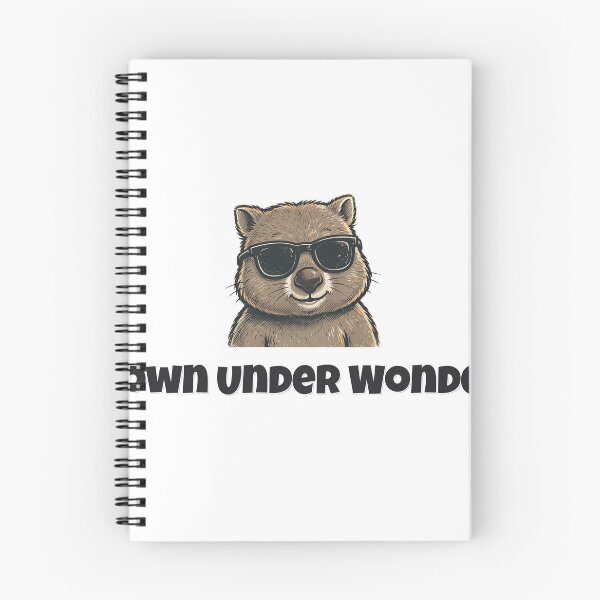 Item preview, Down Under Wonder Funny Wombat Pun designed and sold by Wild Shades.