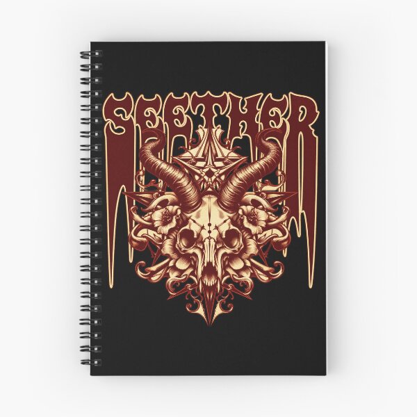 Item preview, Seether Ornate Horned Skull Emblem designed and sold by VioletNance.