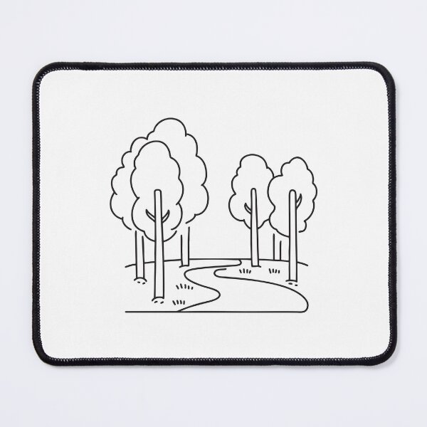 Item preview, Woods beside a trail winding through tall trees designed and sold by rasagamastore.