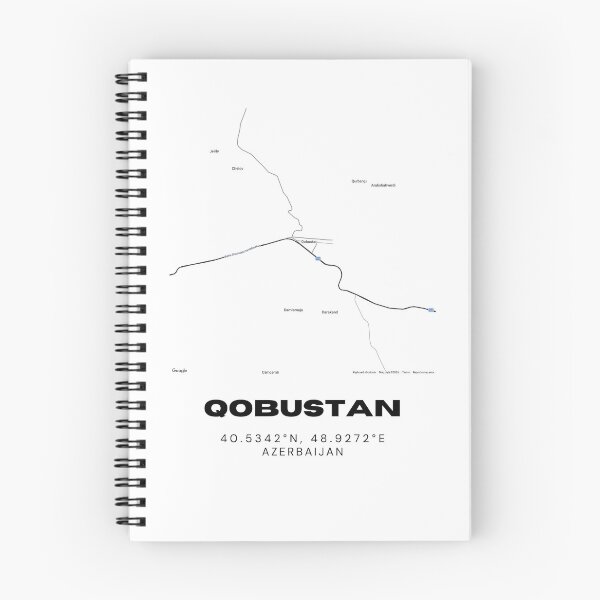 Item preview, Qobustan Azerbaijan Map Coordinates Minimalist Location Design designed and sold by RM-Journey.