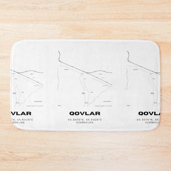 Item preview, Qovlar Azerbaijan Map Coordinates Minimalist Location Design designed and sold by RM-Journey.