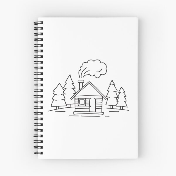 Item preview, Forest surrounding a cabin with smoke drifting from its chimney designed and sold by rasagamastore.