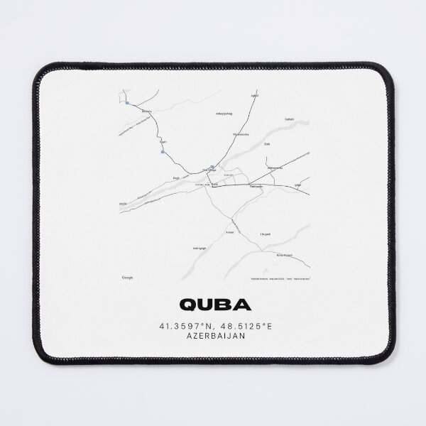 Item preview, Quba Azerbaijan Map Coordinates Minimalist Location Design designed and sold by RM-Journey.