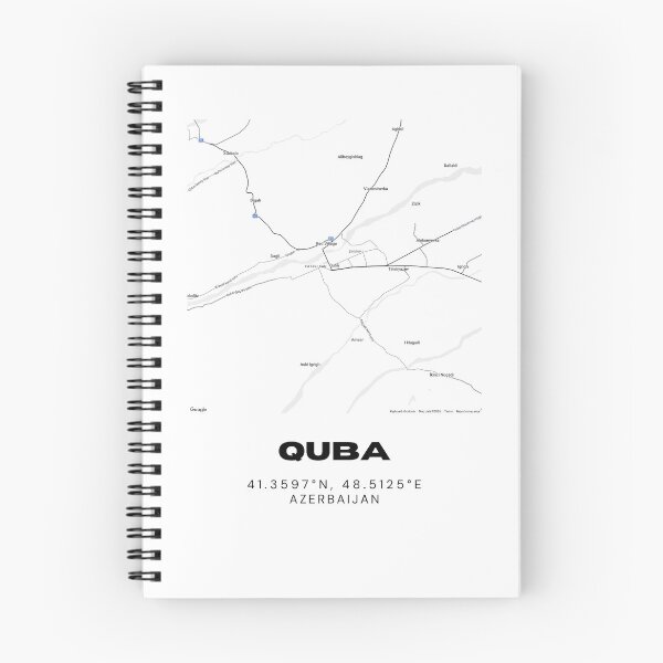 Item preview, Quba Azerbaijan Map Coordinates Minimalist Location Design designed and sold by RM-Journey.