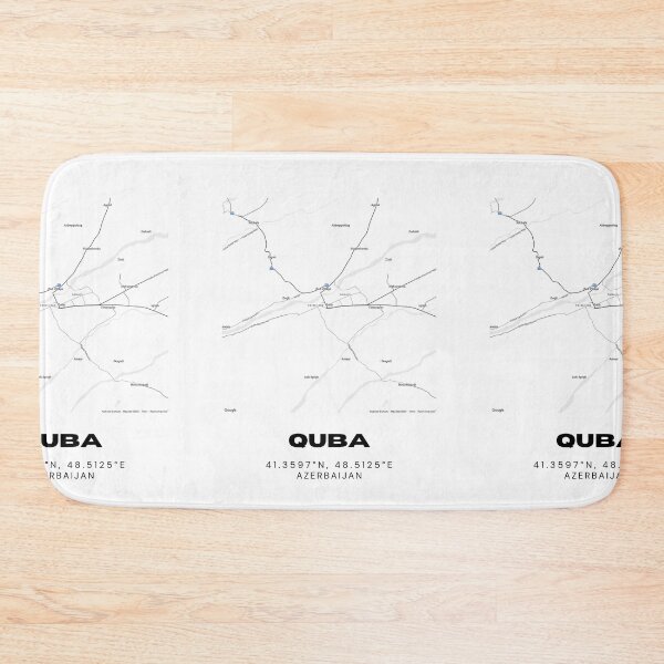 Item preview, Quba Azerbaijan Map Coordinates Minimalist Location Design designed and sold by RM-Journey.