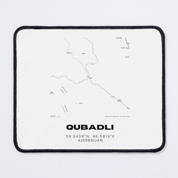 Item preview, Qubadli Azerbaijan Map Coordinates Minimalist Location Design designed and sold by RM-Journey.