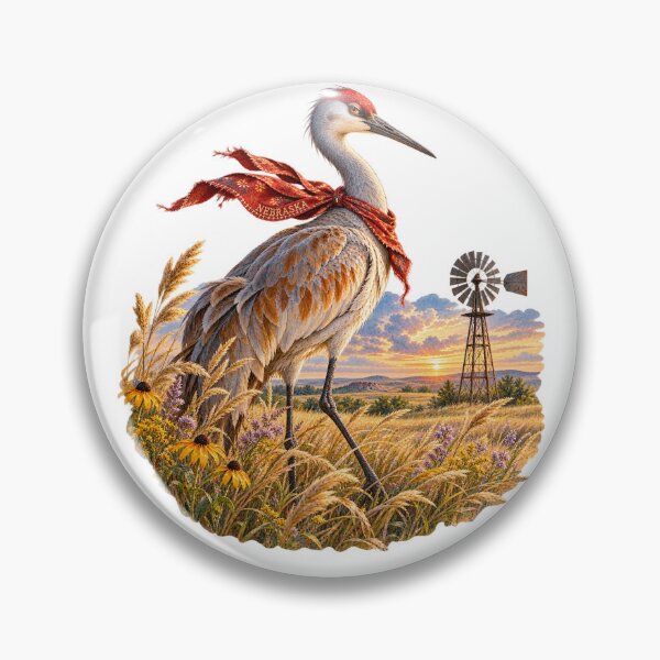 Item preview, Nebraska Sandhill Crane With Sass designed and sold by Whimspired By Paxx.