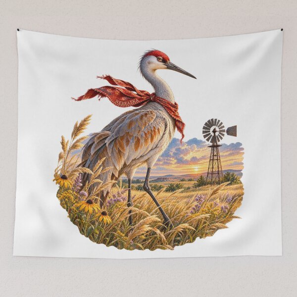 Item preview, Nebraska Sandhill Crane With Sass designed and sold by Whimspired By Paxx.
