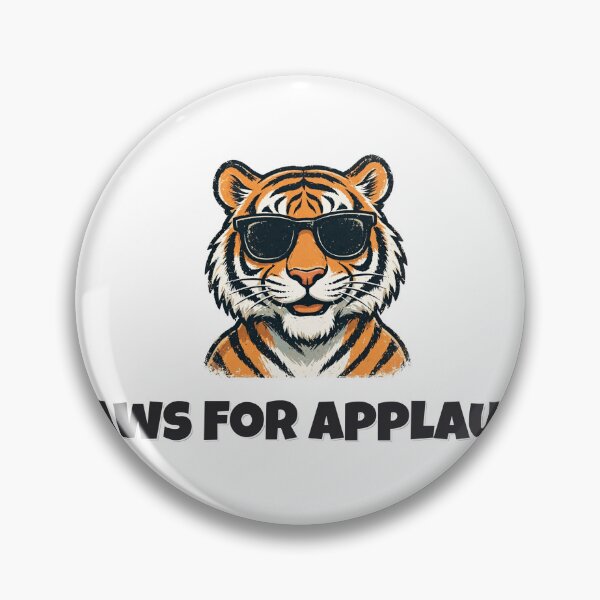 Item preview, Paws For Applause Funny Tiger Pun designed and sold by Wild Shades.