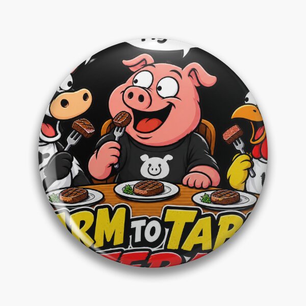 Item preview, Farm to Table Literally Funny Dark Humor Cartoon designed and sold by kaipapershop.